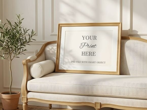 Download Horizontal Frame Mockup Elegant Sofa - Horizontal frame mockup Collection