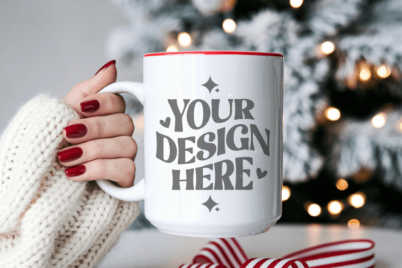 Download 11oz White Christmas Mug Mockup - Premium Resources