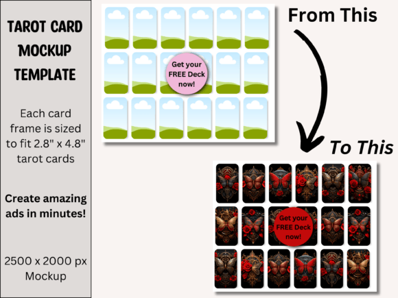 Download Tarot Card Product Mockup Photo- Canva - Premium Resources