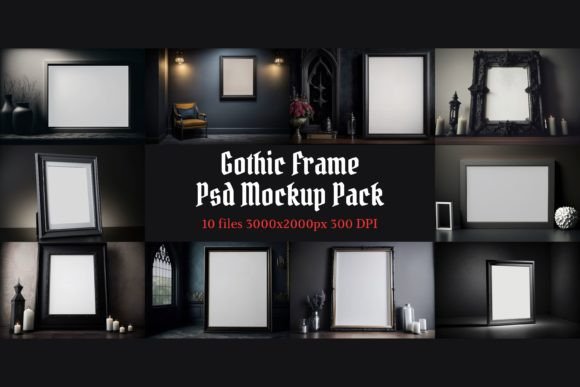 Download Gothic Frame Psd Mockup Pack - Frame psd mockup Collection